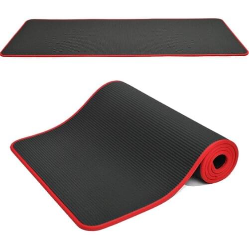 10mm Thick Non-Slip PVC Black Yoga Mat High Quality NRB Gym Household Pilates Fitness Reformer Natural Rubber
