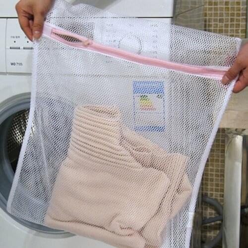 2 Size Zippered Mesh Laundry Wash Bags Delicates Lingerie Bra Socks Underwear Washing Foldable Machine Clothes Protection Net