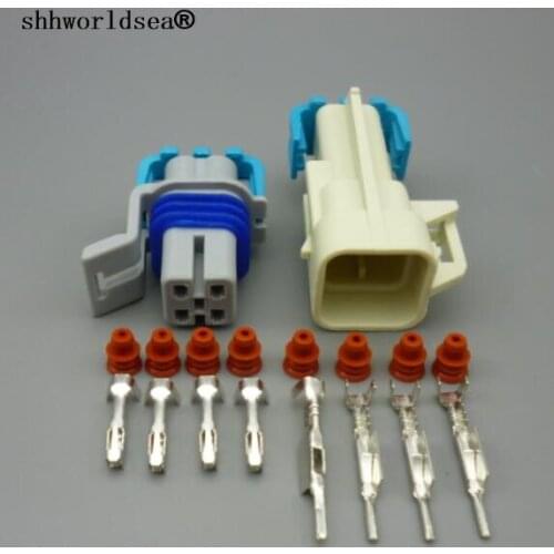 Shhworldsea 5/30/100sets O2 OXYGEN SENSOR EXTENSION HARNESS LS1 LS2 4 PIN SQUARE 4pin LS1 Oxygen O2 Sensor 4-way connector