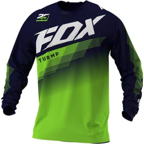 TURMP FOX Jersey Downhill Jersey Mountain Bike Motorcycle Cycling Jersey Crossmax Ciclismo Clothes for Men MTB MX Moto Racing