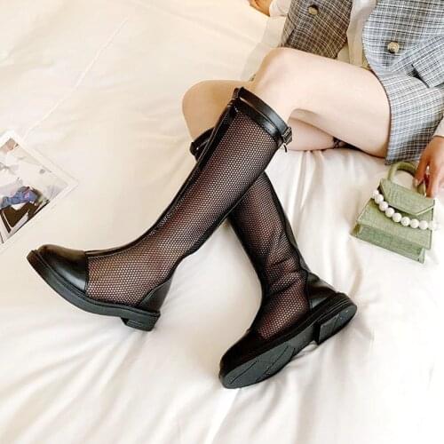 2021 Summer Mesh Women Martin Boot Fashion Women Sandals Boots Platform Thick Bottom Casual Breathable Soft Zapatos De Mujer New