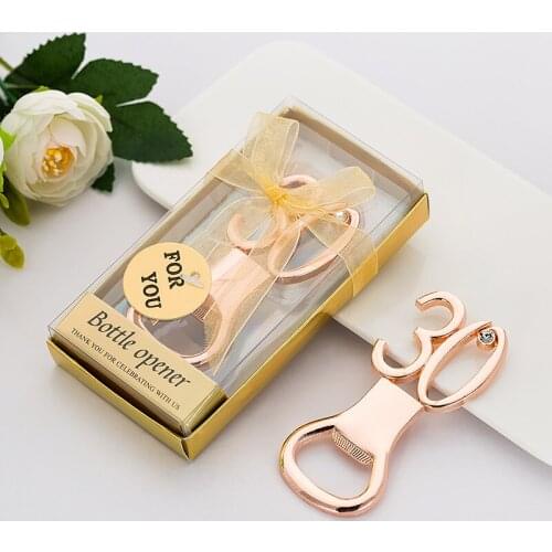 Gold Digital 30 Opener Beer Bottle Opener wedding Birthday Party Giveaway Gift For Guest 100 pieces