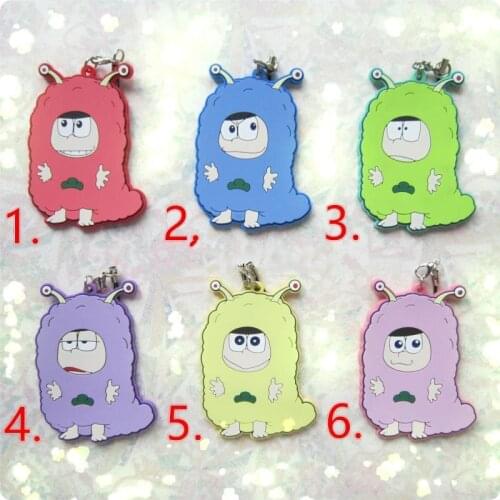 1pcs Fascinating Mr.Osomatsu San Cosplay Caterpillar Todomatsu Karamatsu Osomatsu Phone Straps Bag Pendant Key chain Keyring