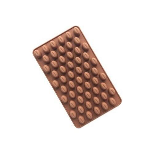 100pcs Mini chocolate bean coffee bean silica gel chocolate mold silica gel ice cube mold DIY baking mold
