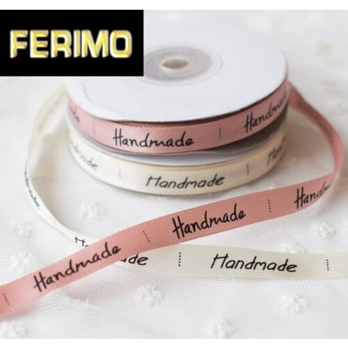 25Yards Handmade Ribbon Cream Pink Color Wrapping Silk Satin Ribbon Wedding Party Favor Gift Box Cake Box Packaging Ribbon