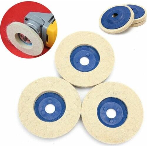 3 pcs 100mm Wool Polishing Wheel Buffing Pads Angle Grinder Wheel Felt Polishing Disc for Metal Marble Glass Ceramics