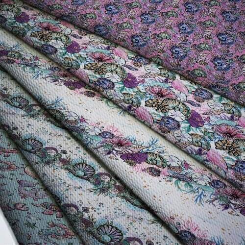 50cm*140cm Flower Printed Printed Bullet Texture Liverpool Fabric For clothing Stretch Knit Fabric For Hair Band L19198