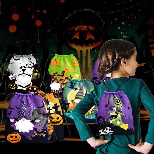 6PCS Hallwoeen Pumpkin Bag Baby Kids Girls Boy Halloween Candy Bags Trick Or Treat Bag Decoration Candy Bag рюкзак для мальчиков