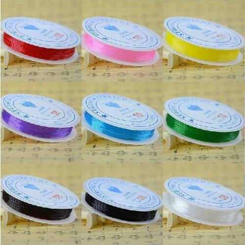 9colors/lot Charm crystal Elastic Beading Cord thread 0.8mm x63m DIY necklace bracelet jewellery free shipping HOT
