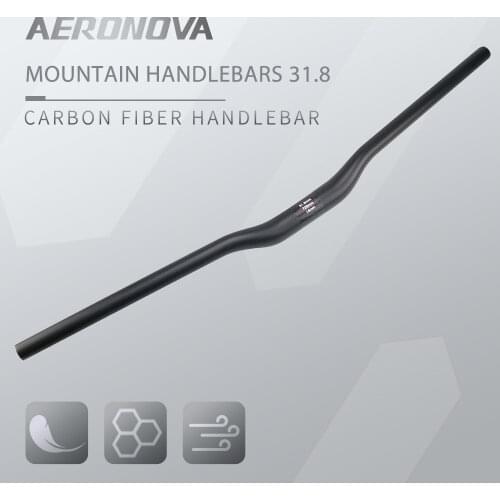 AERONOVA MTB Handlebar Bicycle Handlebar Carbon Handlebars MTB For Mountain Bike 31.8mm 3K Finish