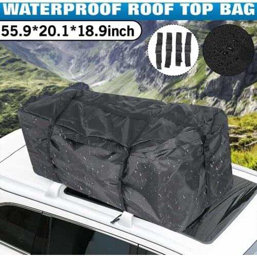 Waterproof Car Roof Top Bag 142x48x51cm Car Roof Rack Luggage Carrier Roof for Car Roof Cargo Top Box Car Roof Rack Accessories