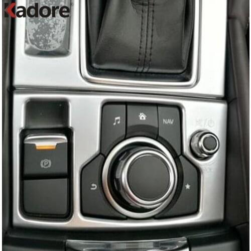 For Mazda 6 Atenza M6 2018 2019 ABS Matte Car Inner Electronic Handbrake Hand Brake Switch Button Cover Stikers Car Styling