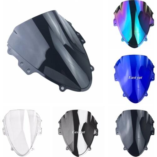 For Suzuki GSXR 600 750 R K4 gsxr 600 750 r K4 2004 2005 Black Windscreen Double Bubble
