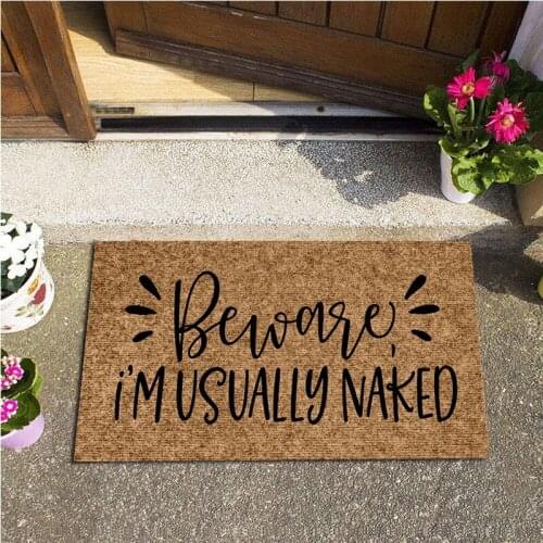 Home Decorative Welcome Mats Mud-Removing Sand-Stripping Foot Pad Entrance Doormat Bathroom Kitchen Non-Slip Carpet