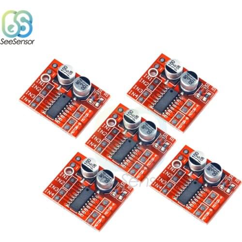 5Pcs 1.5A 2-way MX1508 DC Motor Driver Module PWM Speed Dual H-Bridge Stepper Motor L298N