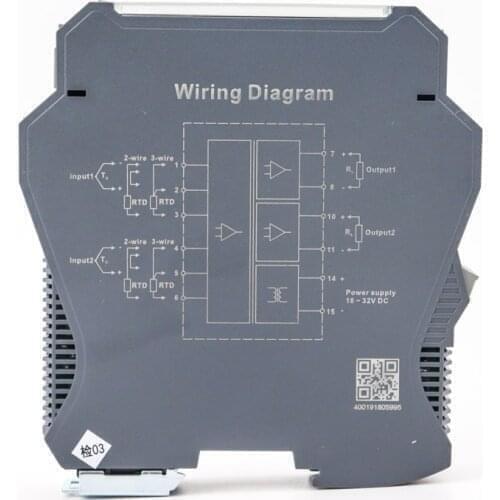 Intelligent Temperature Transmitter PT100 0-10V 4-20mA Analog Signal Isolator