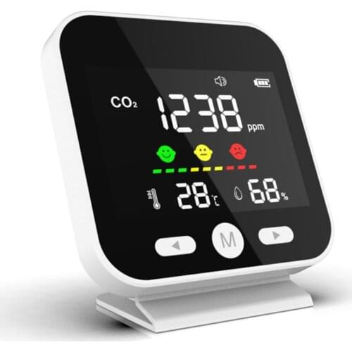 CO2 Meter Home Carbon Dioxide Detector CO2 Concentration Ambient Temperature And Humidity Tester Air Quality Monitor CO2Detector