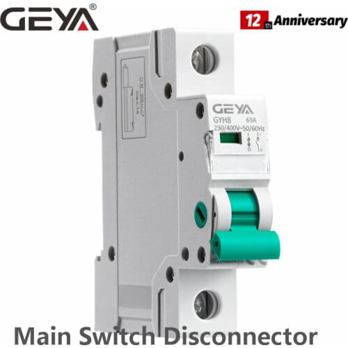Din Rail Isolator Circuit Breaker 230V/400V Main Switch 63A 100A 125A Isolating switch GEYA