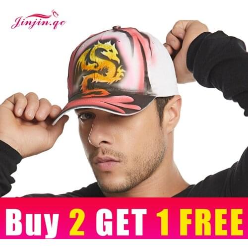 Jinjin.QC NEW DRAGON Hip Hop Cotton Material Men Cartoon Pattern Adjustable Strap Comfortable Fashion Dragon Glitter Details