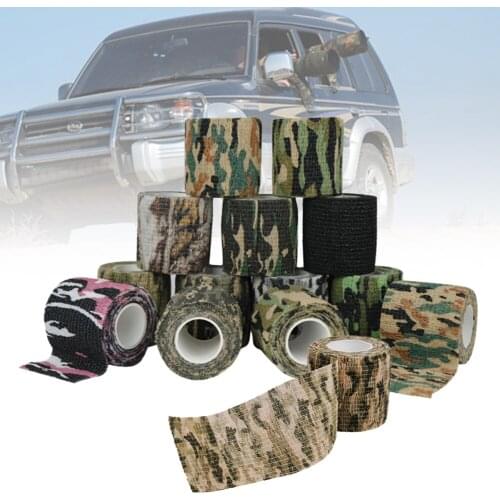 4.5m Non-Woven Camo Tape Multi-functional Self-Adhesive Camouflage Tape for Bicycle Hunting Riding Car Bike Accessories