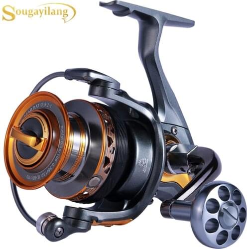 Sougayilang 4000-7000 Series Innovative Water Resistance Spinning Reel 15KG Max Drag Power Fishing Reel for Carp Pike Fishing
