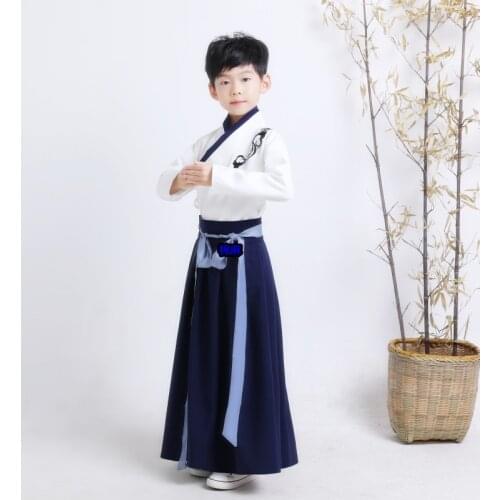 Hanfu Boys Chinese Style Childrens Costumes Hanfu Costumes National Wind hanfu men modernized hanbok 2019