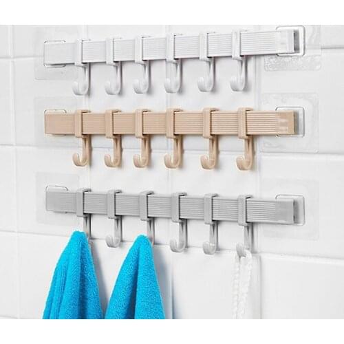 Hooks For Hanging Kitchen Rails Bathroom Clothes Holder Housekeeper Home Organizer Door Adhesive Hooks On The Wall Key Hanger