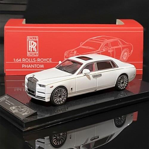 SmallCarArt 1/64 Scale Ro_lls Ro_yce Phantom VIII White Diecast car Model Toy Gift