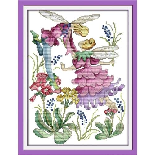Kiss of spirits cross stitch kit cartoon 14ct 11ct count print canvas stitching embroidery DIY handmade needlework