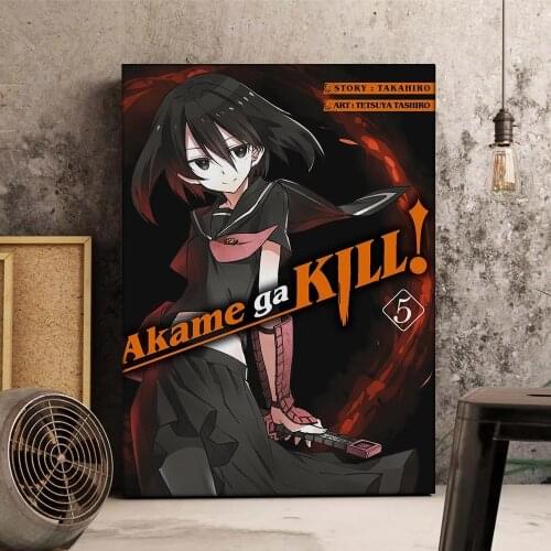 Wall Art Japanese Anime Canvas Painting HD Printed Akame ga KILL Poster Modern Home Decor Living Room Modular Roles Pictures