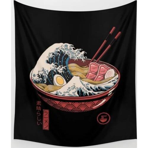 Great Ramen Wall Tapestry Cover Beach Towel Throw Blanket Picnic Yoga Mat Home Decoration