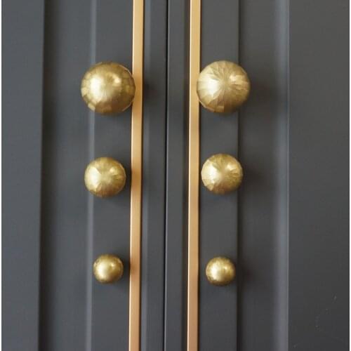 New Light Luxury Dragon Scale Brass Handle Pure Copper T-Bar Shaped Wardrobe Handles Single Hole Ball Drawer Pulls Furniture