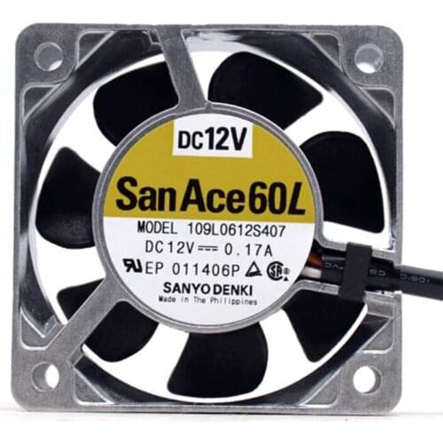 109L0612S407 6025 12V Aluminum Frame Double Ball Cooling Fan