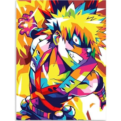 HD Prints Bakugou Katsuki Poster Wall Art My Hero Academy Canvas Painting Home Decor Bedroom Modular Japan Anime Pictures Framed