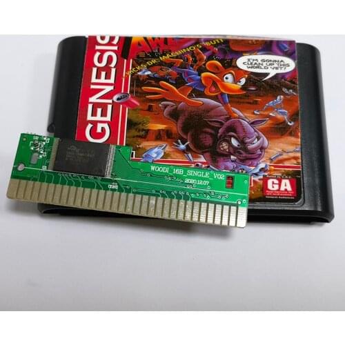 Awesome Possum Kicks Dr. Machinos Butt! 16 Bit MD Game Card Sega Mega Drive Genesis