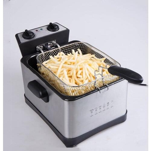 Commercial Electric fryer household fryer constant temperature light smoke 4.5L large capacity temperature control time fries ma