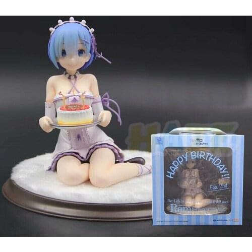 Re:Life in a different world from zero Rem Birthday Cake Ver. Action Figure Toy Anime Figure Statue Collection In Box 5
