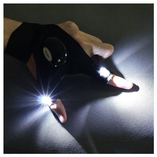 Repairing Finger Light Fishing Magic Strap Finger Glove LED Flashlight Torch Cover Survival Camping Hiking Rescue Tool