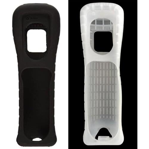Silicone case for wii remote Soft Cover Skin Protective Sleeve short For Nintend Wii Remote Contoller Black White
