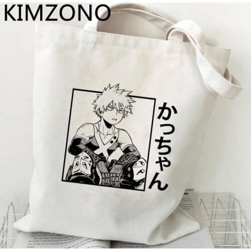 My Hero Academia shopping bag tote eco handbag bolsas de tela bag string boodschappentas reusable cloth custom