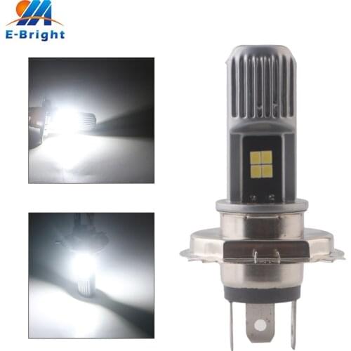 Led Motorcycle Headlight Bulbs White 12V Scooter Headlamp H4 High/Low Beam Spotlight Electric Car Mororbike 3030 8 SMD 1PC