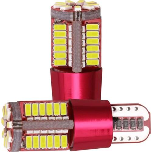 T10 168 192 W5W 57 SMD 3014 LED No Error Car Marker Light Parking Lamp 57smd Motor Wedge Bulb White Red Blue Green Yellow
