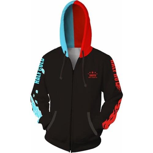 New 3D Hoodies Men Print My Hero Academia Boku no Hero Academia Unisex Spring Fall Casual Fashion Zipper Top Coat Sweatshirt