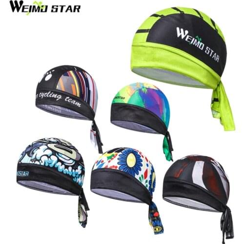 Weimostar Print Cycling Cap Bandana Summer Bike Head pirate Scarf Team Headband Breathable mtb Bicycle Headwear gorra ciclismo