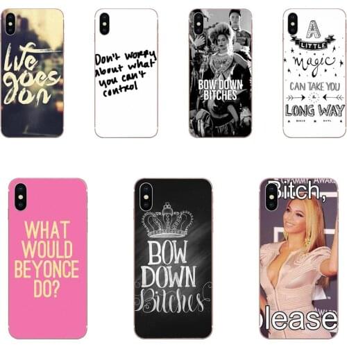 Funny Bow Down Bitches Pink Letters Colorful For Sony Xperia Z Z1 Z2 Z3 Z3+ Z4 Compact Z5 Plus M2 M4 XA XA1 XZ Premium