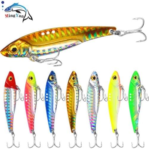 1PCS 8/13/16/20g Metal VIBLures Strong Vivid Vibrations Spoon Lure Fishing Bait Bass Artificial Hard Bait 3D Eyes Hot Sale