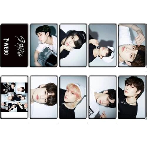 10PCS/Set Kpop STRAY KIDS ATEEZ Photocards High Quality Thicken Crystal Card Stickers LOMO Cards For Fans Collection Gift
