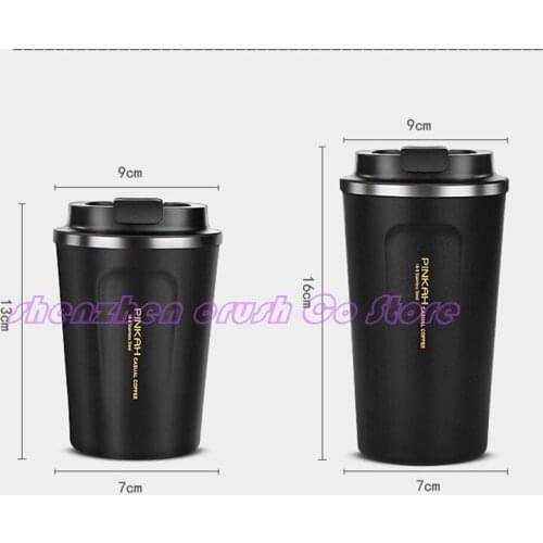 10Pcs Hot 380 & 500ml 304 Stainless Steel Thermo Cup Travel Coffee Mug with Lid Car Bottle Vacuum Flasks Thermocup Gift