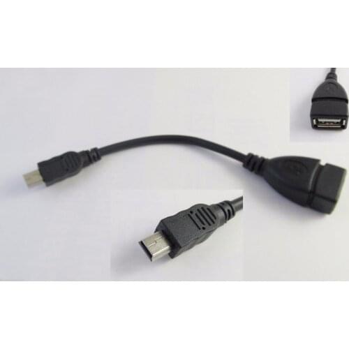 10pcs USB 2.0 A Female to Mini 5 Pin USB B Male OTG Host Adapter Cable Tablet PC 13.5cm