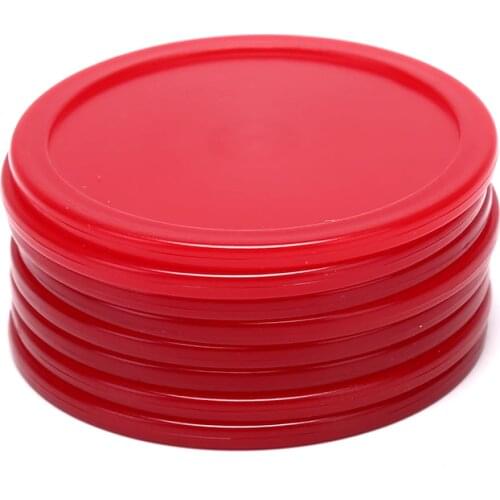 64mm 8Pcs ABS Air Hockey Pucks Red Air Hockey Children Table Mini Ice Hockey Piece Air Suspension Accessories Ball Sport Tools